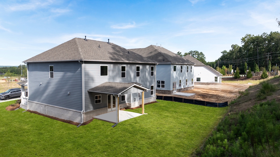 Exterior rear view of home