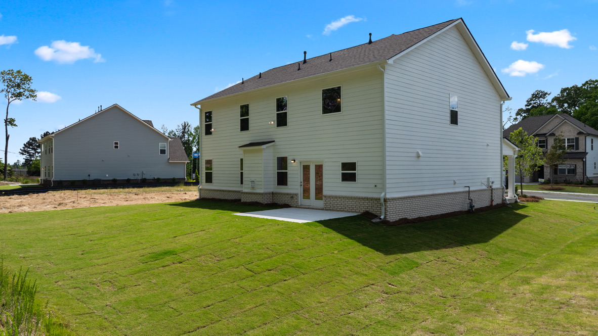 Back exterior of the Lynnbrook floorplan at Butner Estates in South Fulton, GA