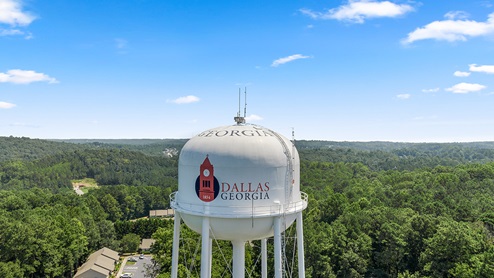 watertower near the thompson ridge community in dallas georgia