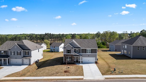 hayden two story single family home exterior at thompson ridge in dallas georgia