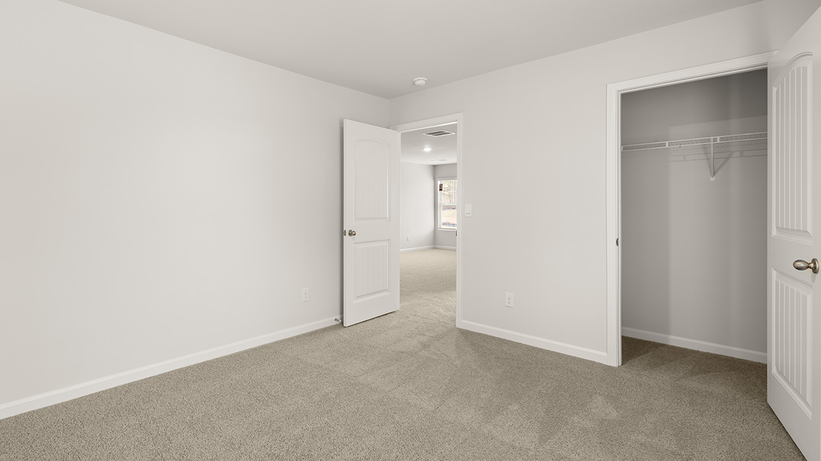 Interior bedroom with closet