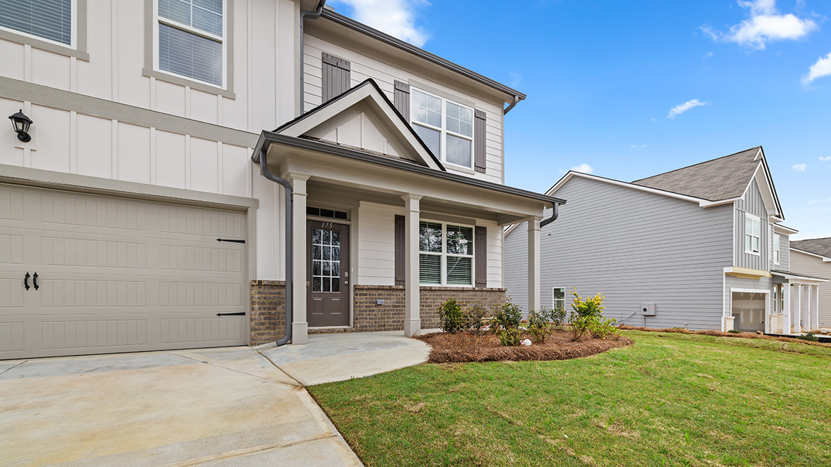Exterior of the Hanover floorplan at Thompson Ridge in Dallas, GA