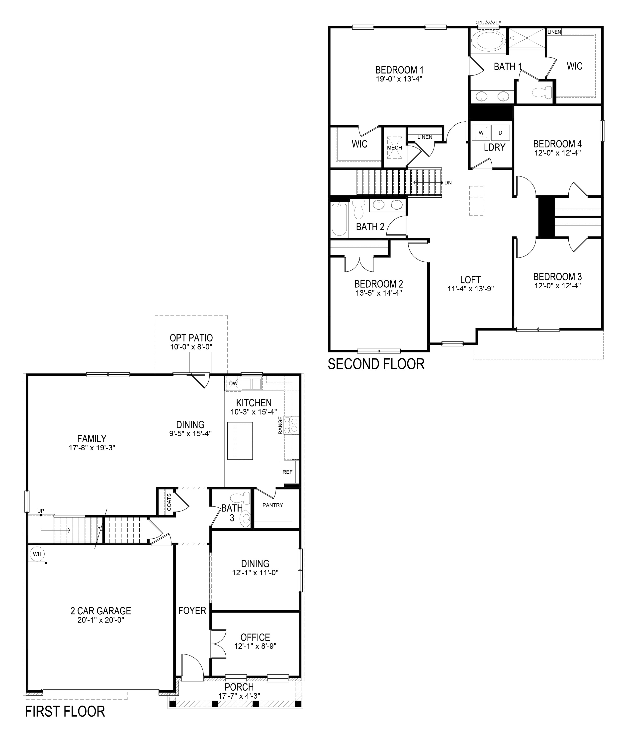 hanover two story floorplan at thompson ridge in dallas georgia