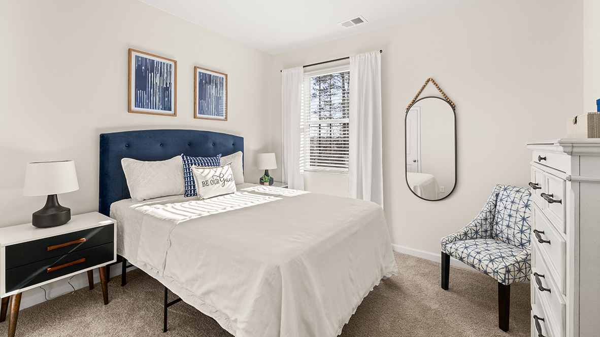 Interior bedroom with window