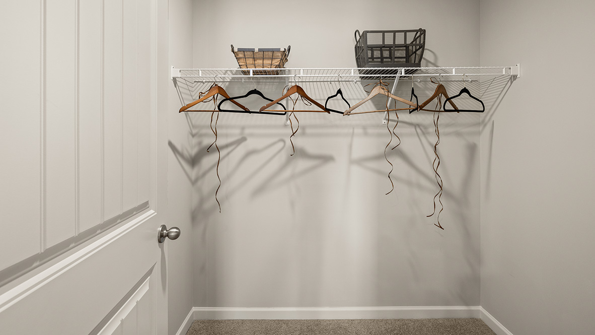 Interior primary walk-in closet