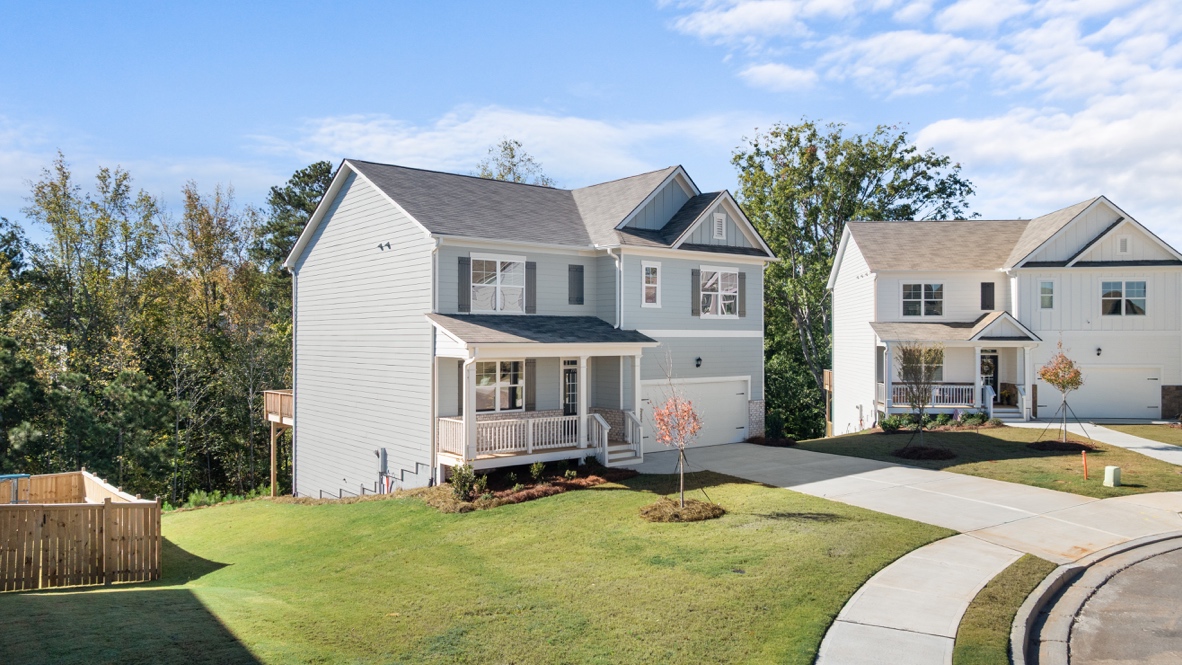 Exterior of the Hayden floorplan at Thompson Ridge in Dallas, GA