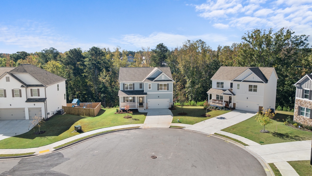 Exterior of the Hayden floorplan at Thompson Ridge in Dallas, GA