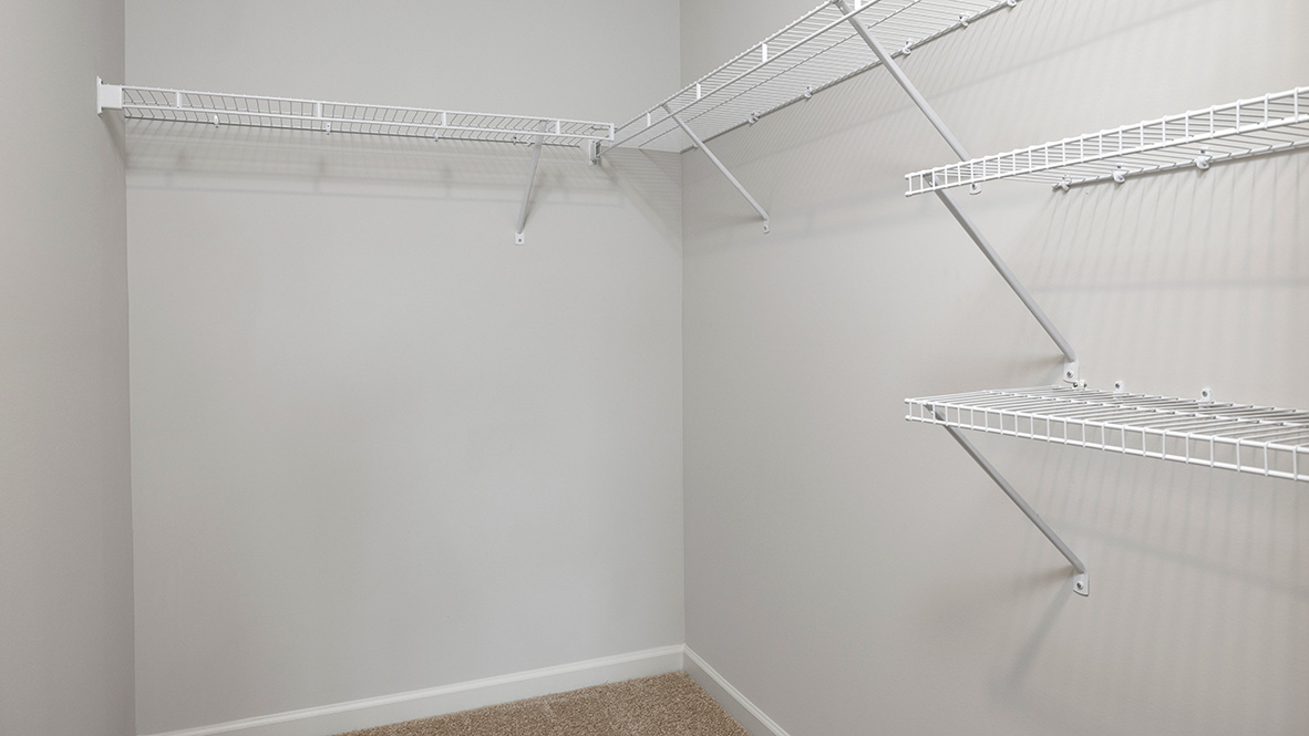 Interior primary walk-in closet