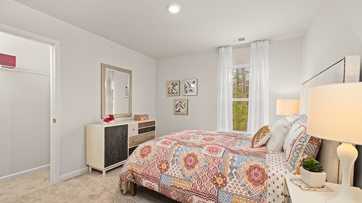 Interior bedroom with window