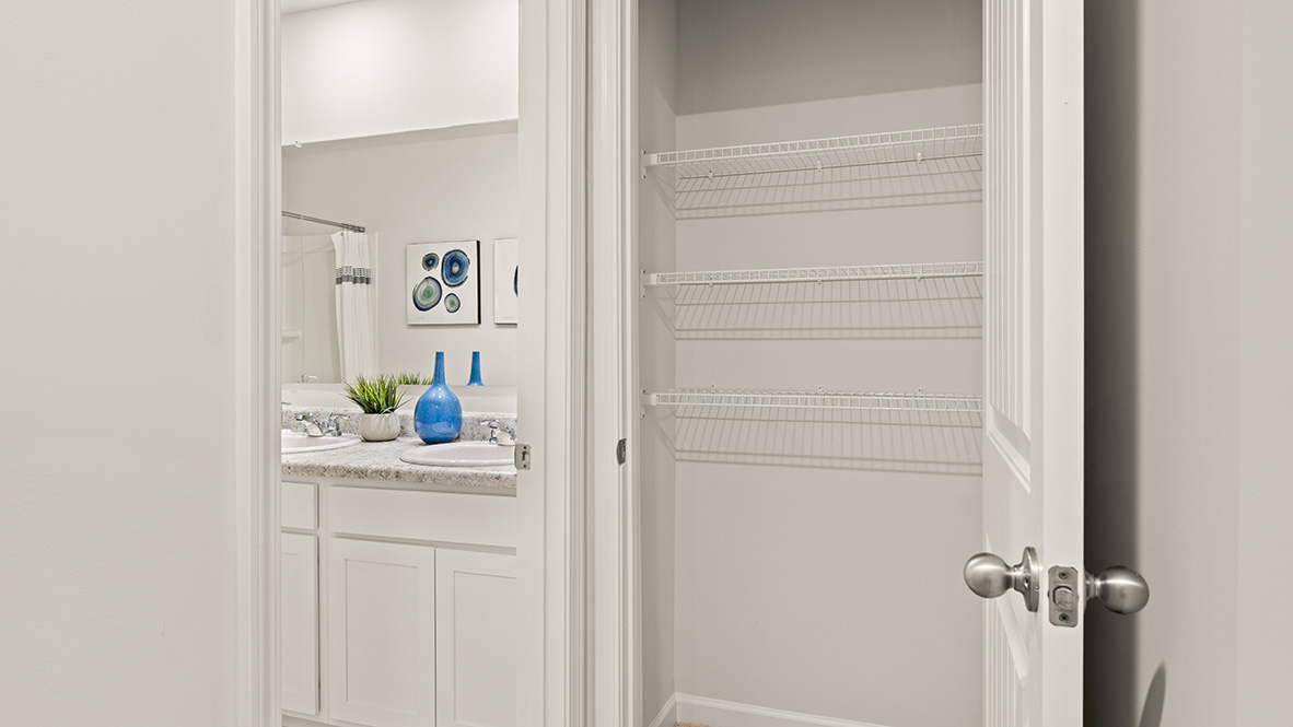 Interior bathroom closet