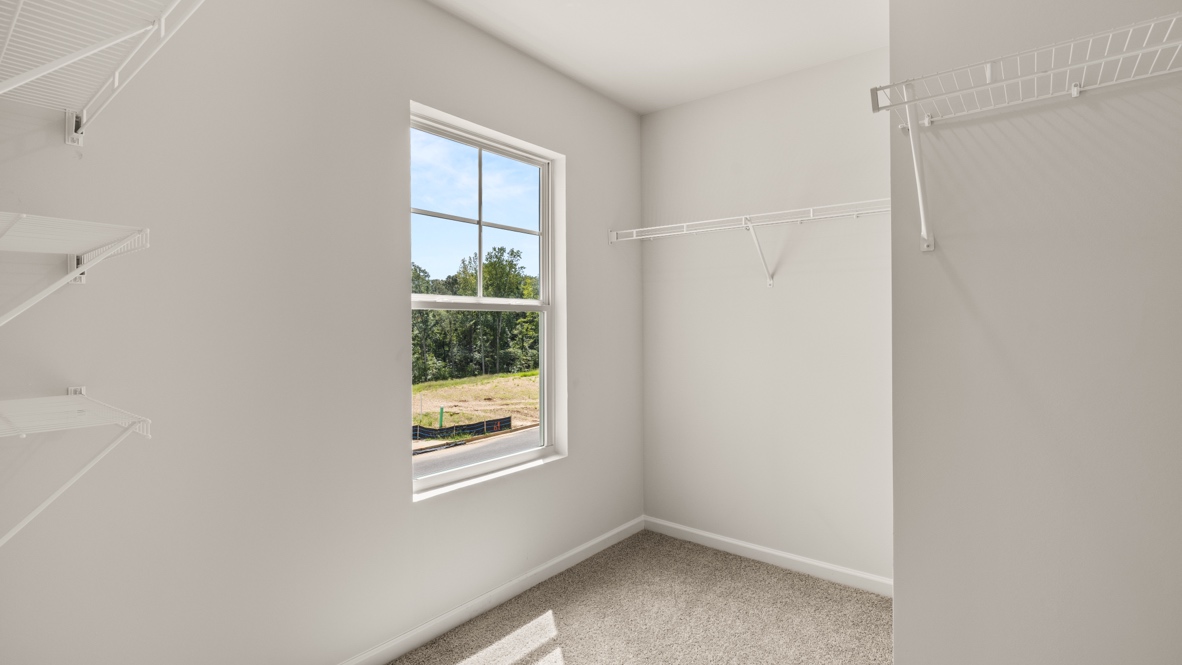Interior walk-in closet with window