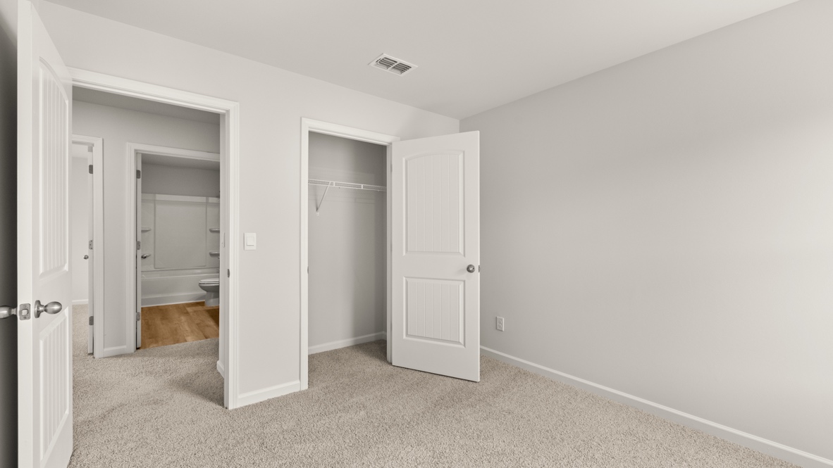 Interior bedroom with closet