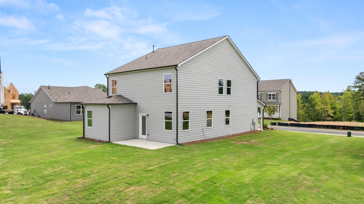 Exterior rear view of home