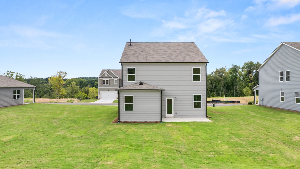 Exterior rear view of home