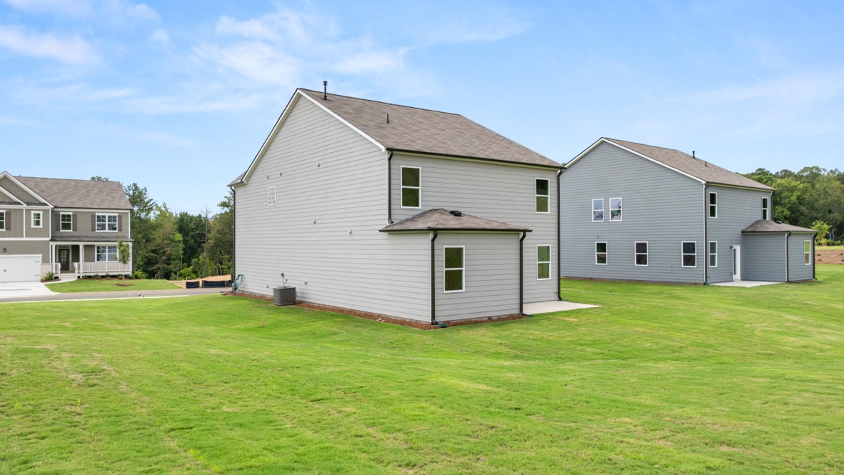 Exterior rear view of home