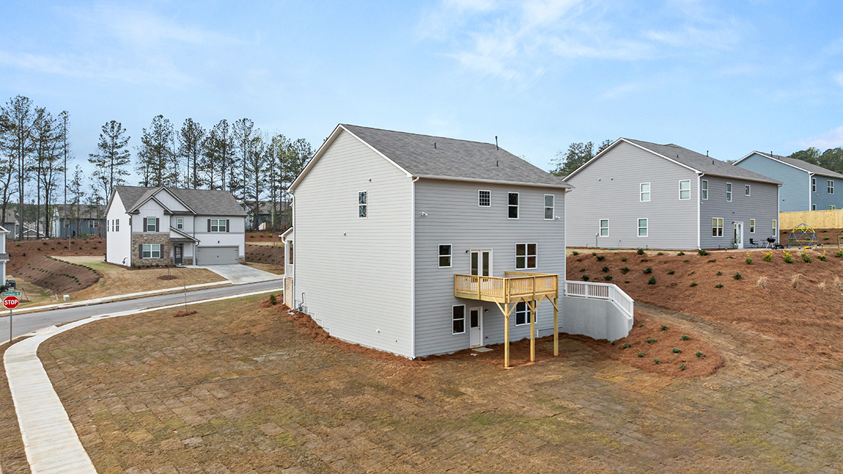 Exterior rear view of home