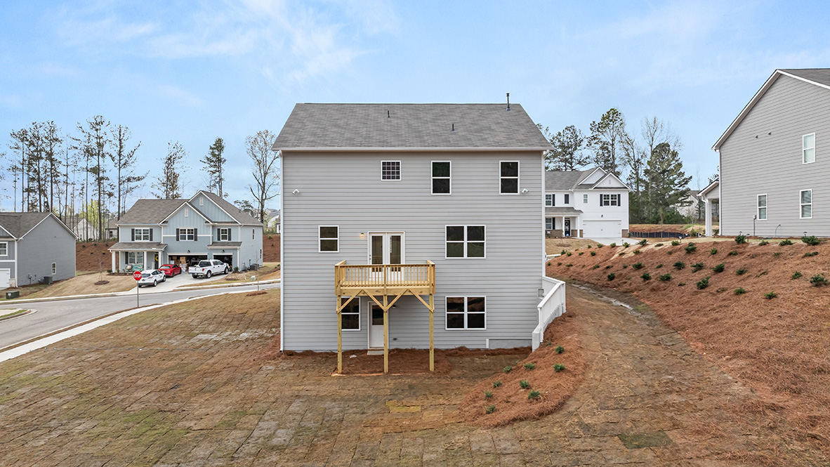 Exterior rear view of home