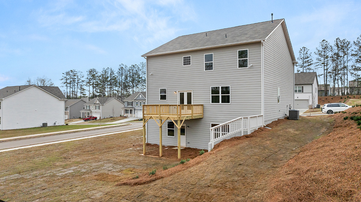 Exterior rear view of home