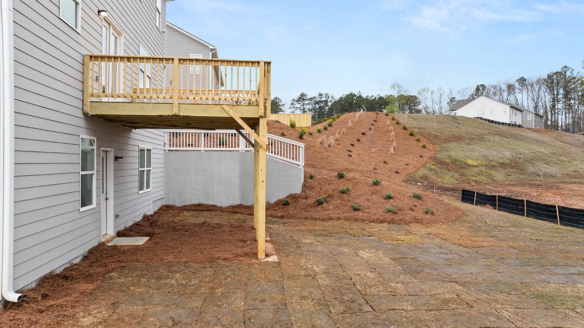 Exterior rear view of home