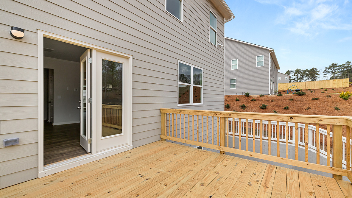 Exterior back deck