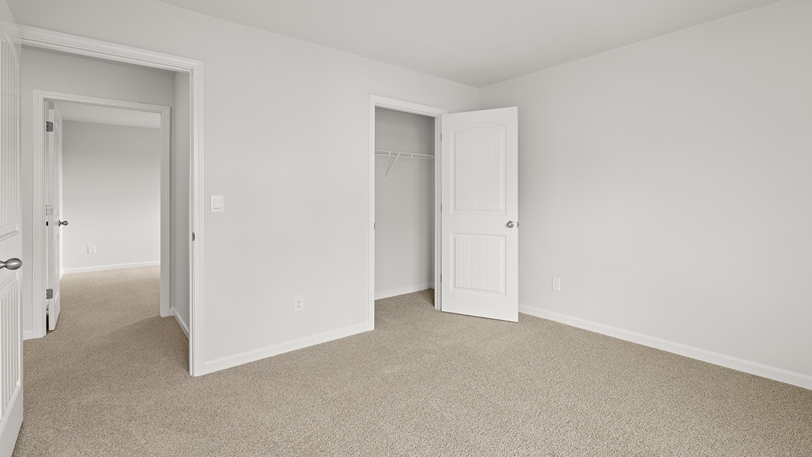 Interior bedroom with closet