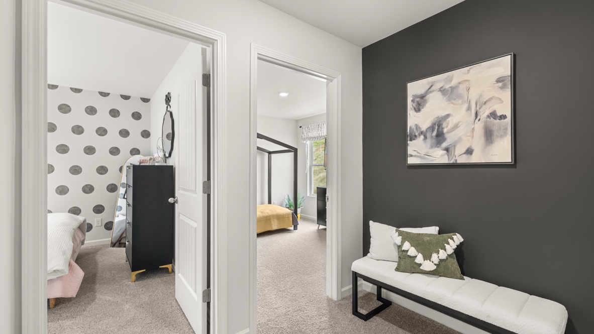 Interior hallway near bedrooms