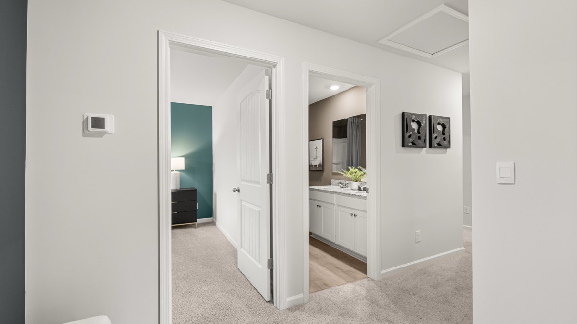 Interior hallway near bedrooms