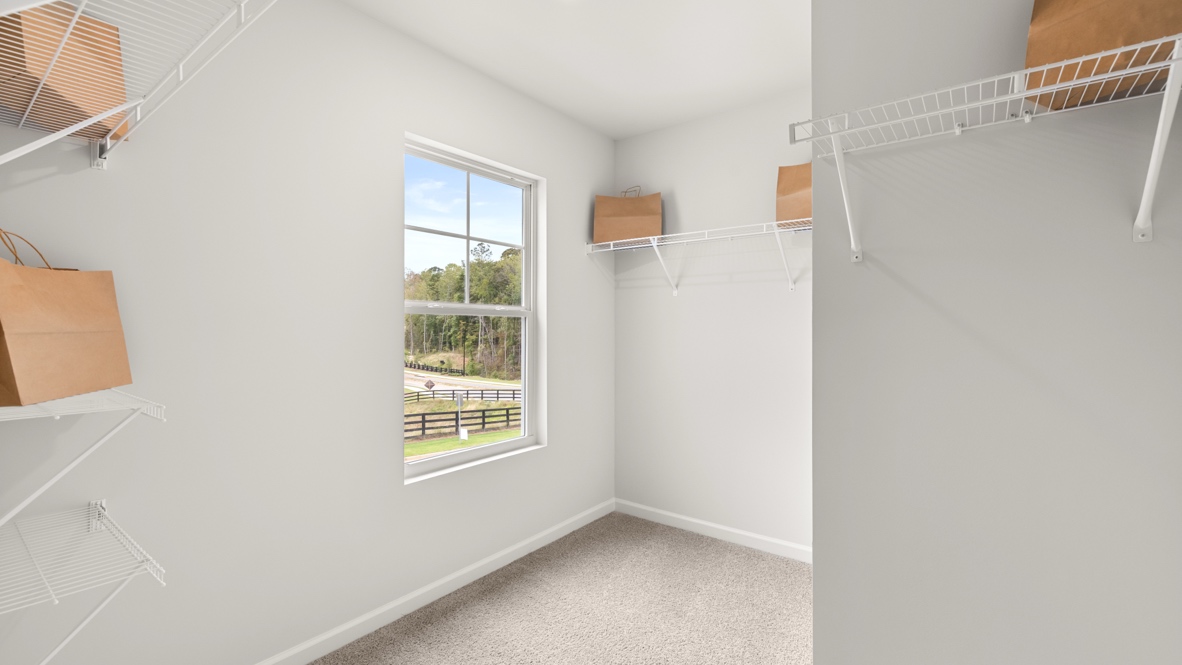 Interior primary walk-in closet