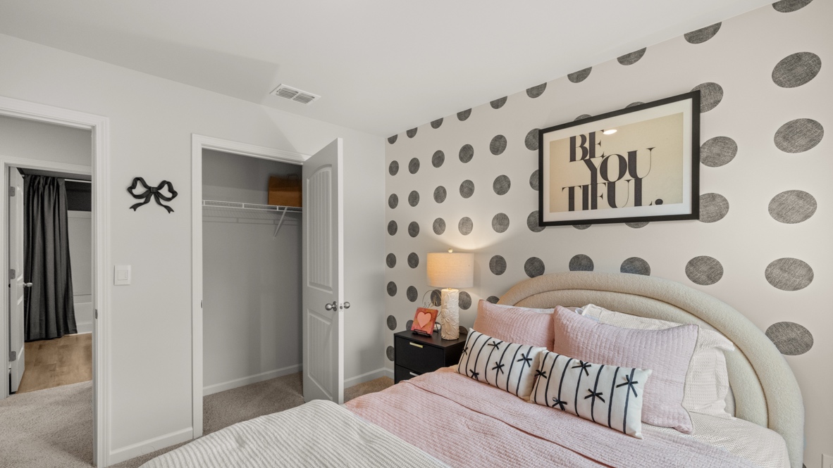 Interior bedroom with closet