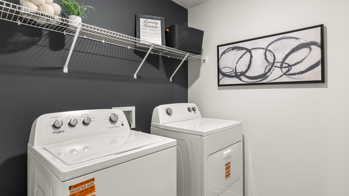 Interior laundry room