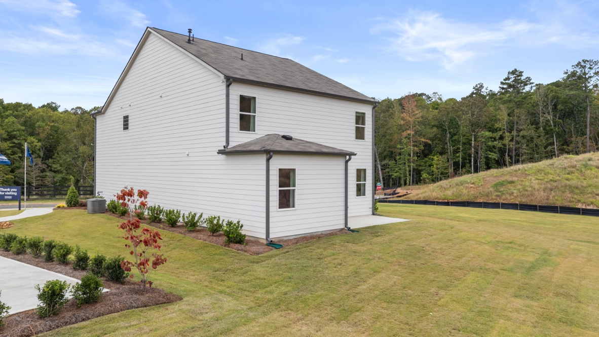 Exterior rear view of home