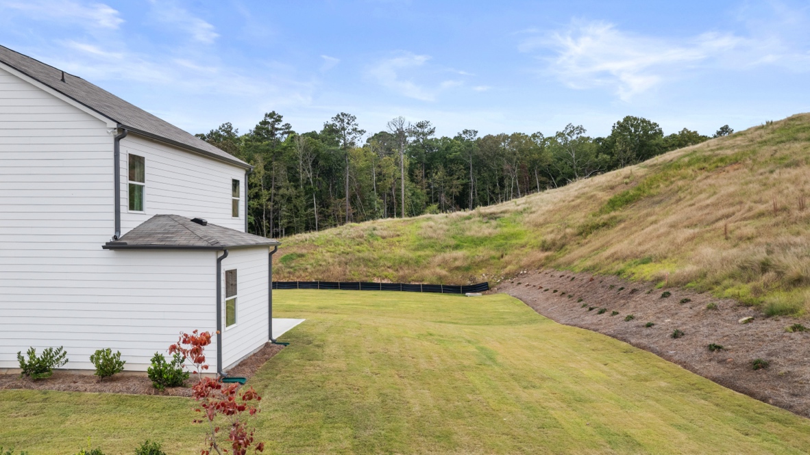 Exterior rear view of home