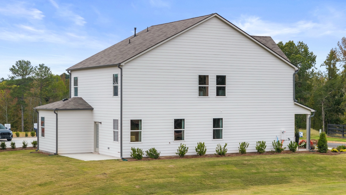 Exterior rear view of home