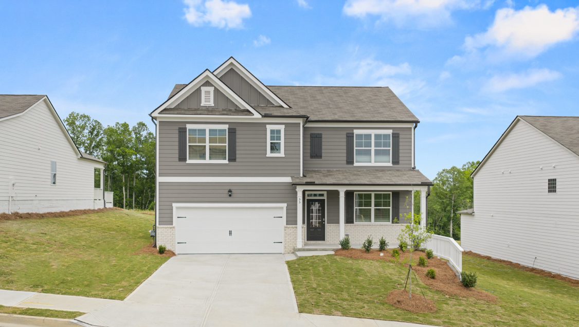 Sheffield Highlands By D.R. Horton, Dallas, GA front exterior rendering