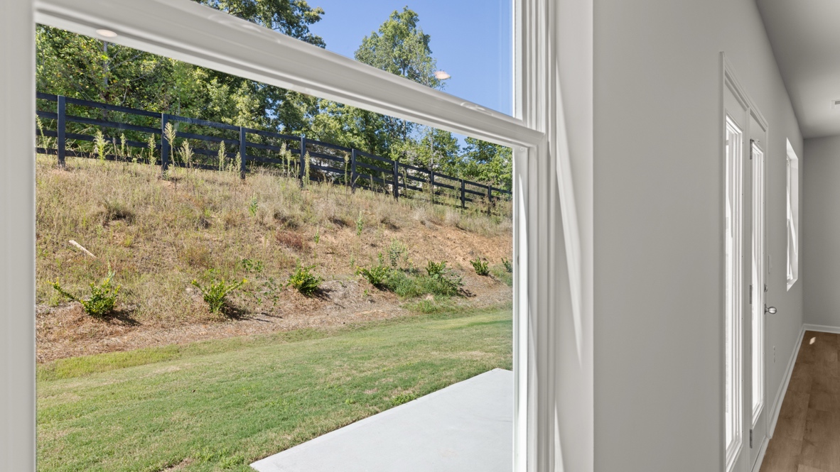 Interior living area with large windows