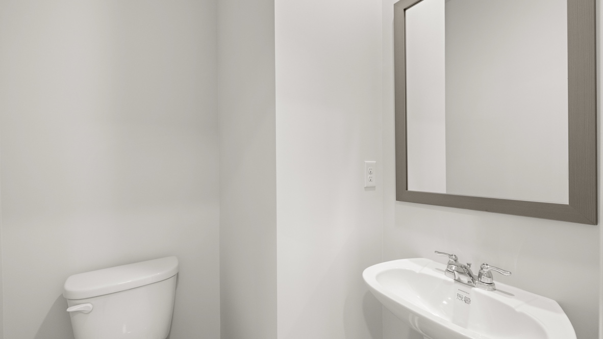 Interior half bathroom with sink