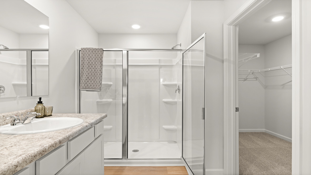 primary bathroom Belhaven Plan with walk in shower