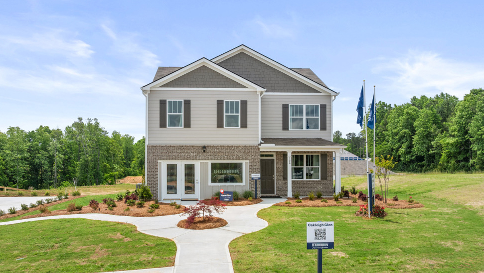 exterior two story model home