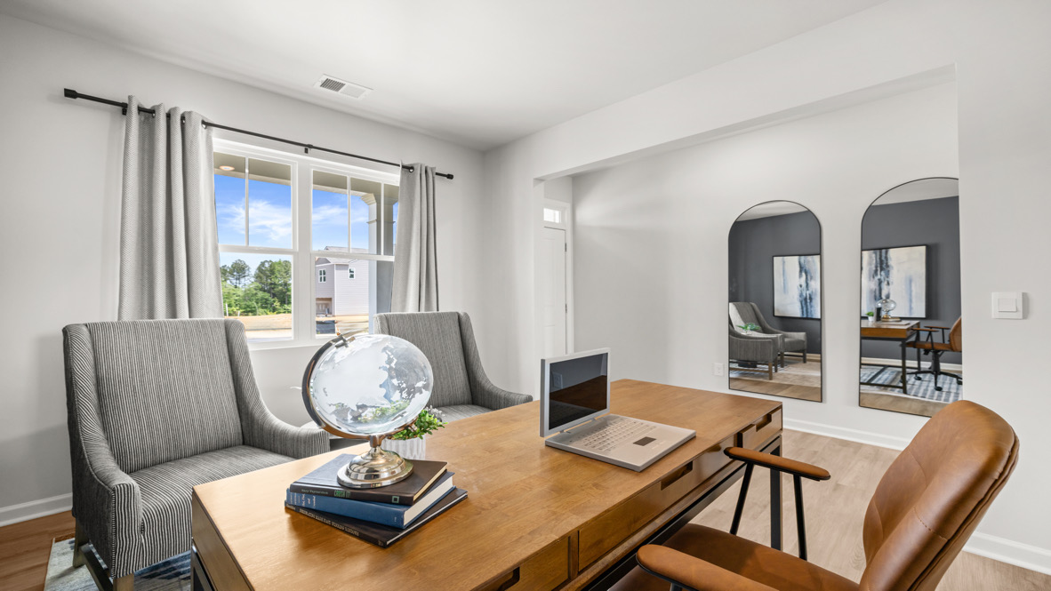 two story model home office