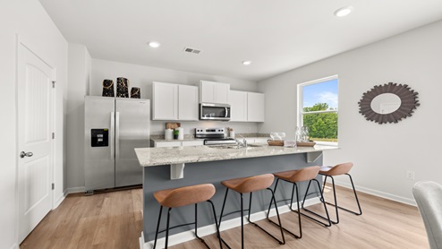 two story model home kitchen
