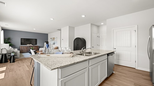 two story model home kitchen