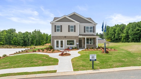 exterior two story model home