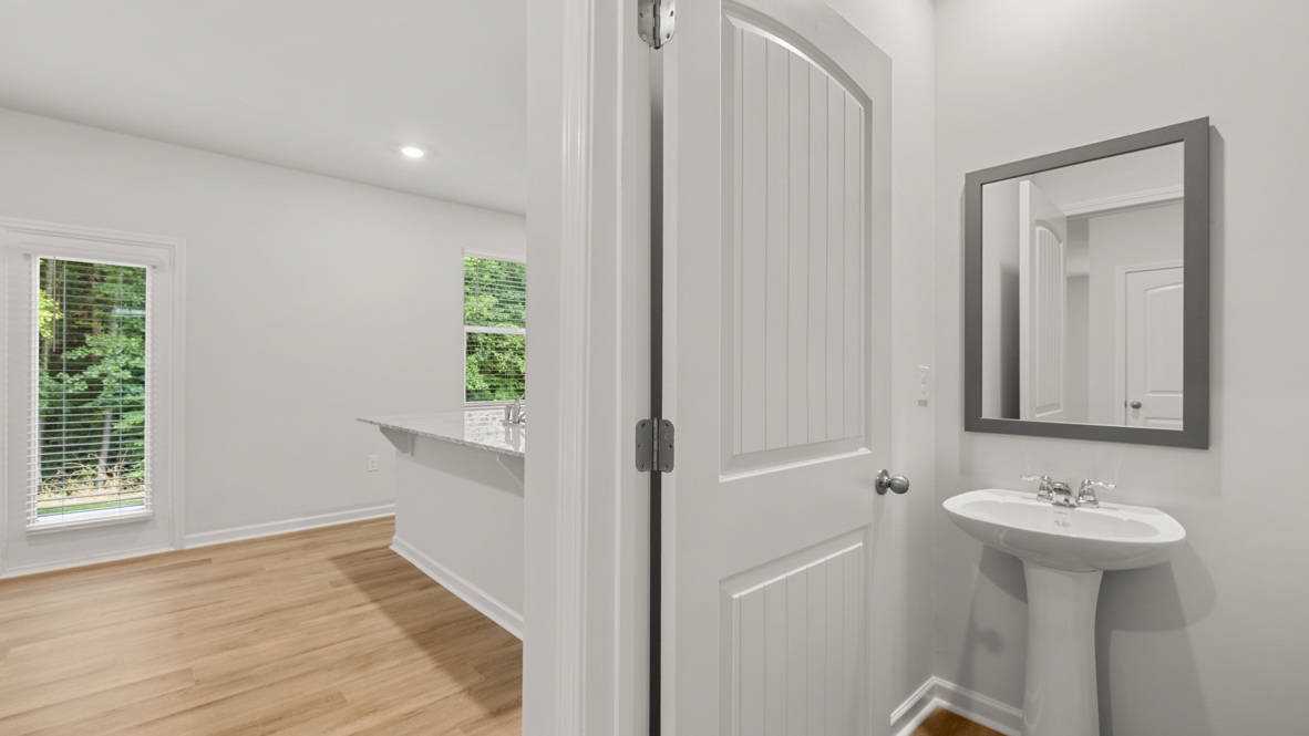 Interior half bathroom with sink