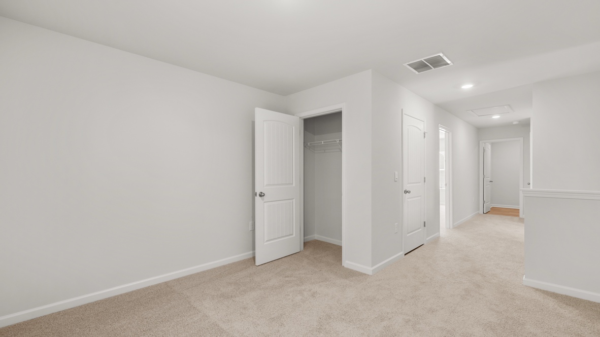 Interior bedroom with closet