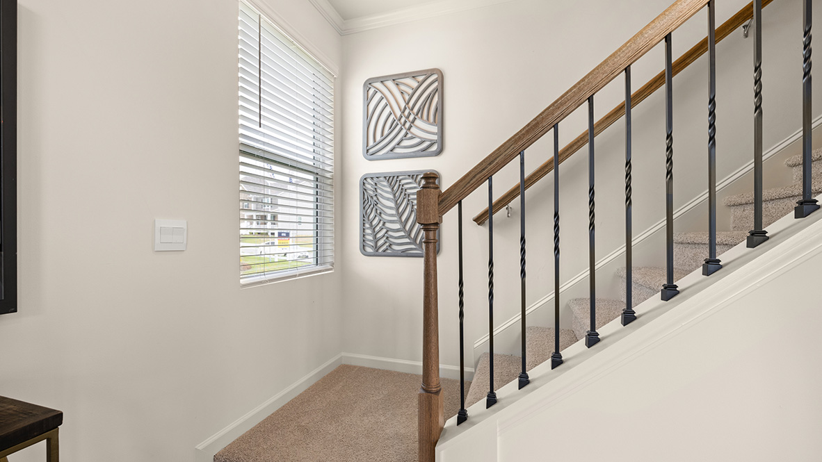 Stairway view from the first floor.