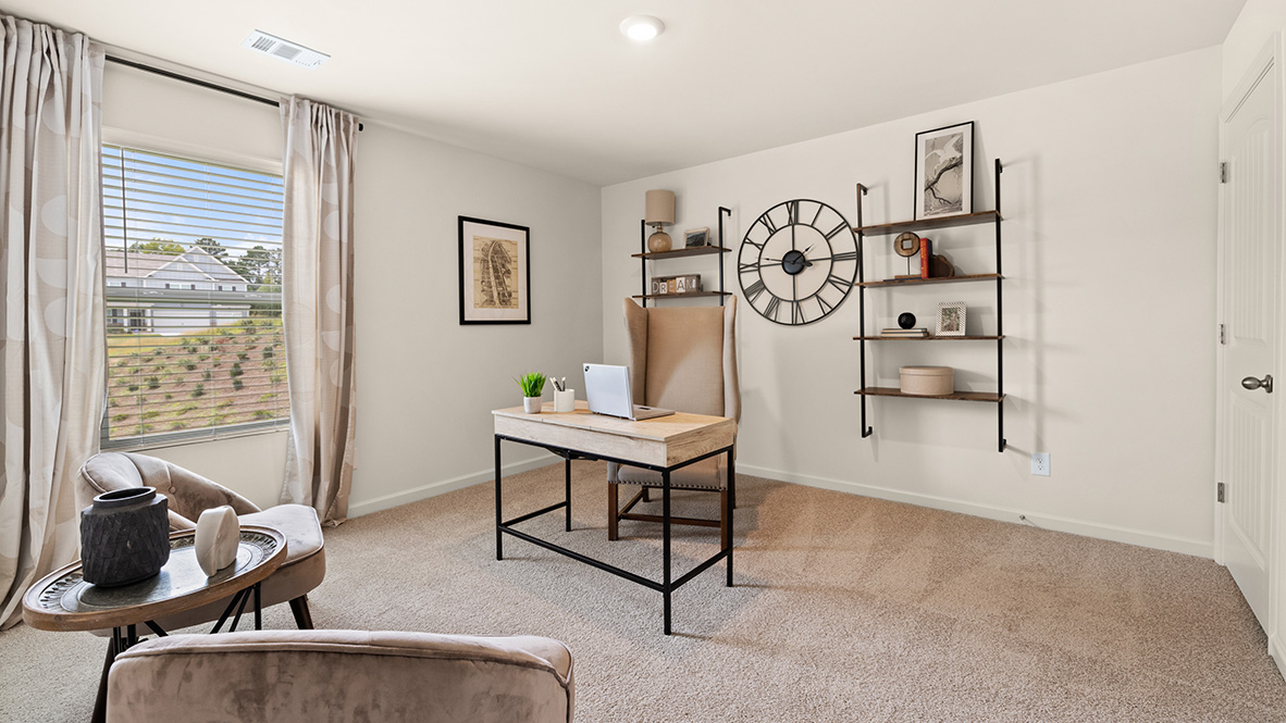 Bedroom with a single window and a closet.