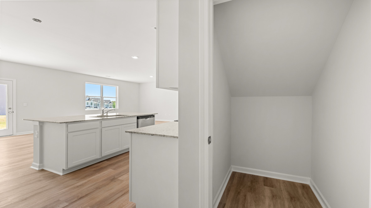 Interior living area with hall closet