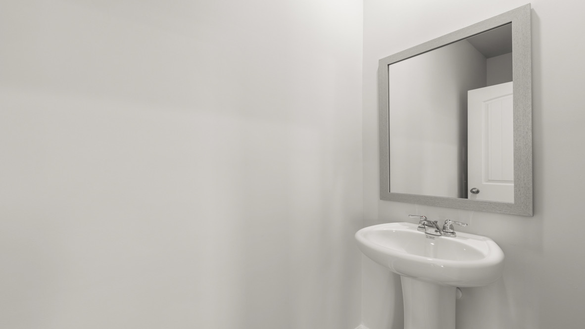 Interior half bathroom with sink