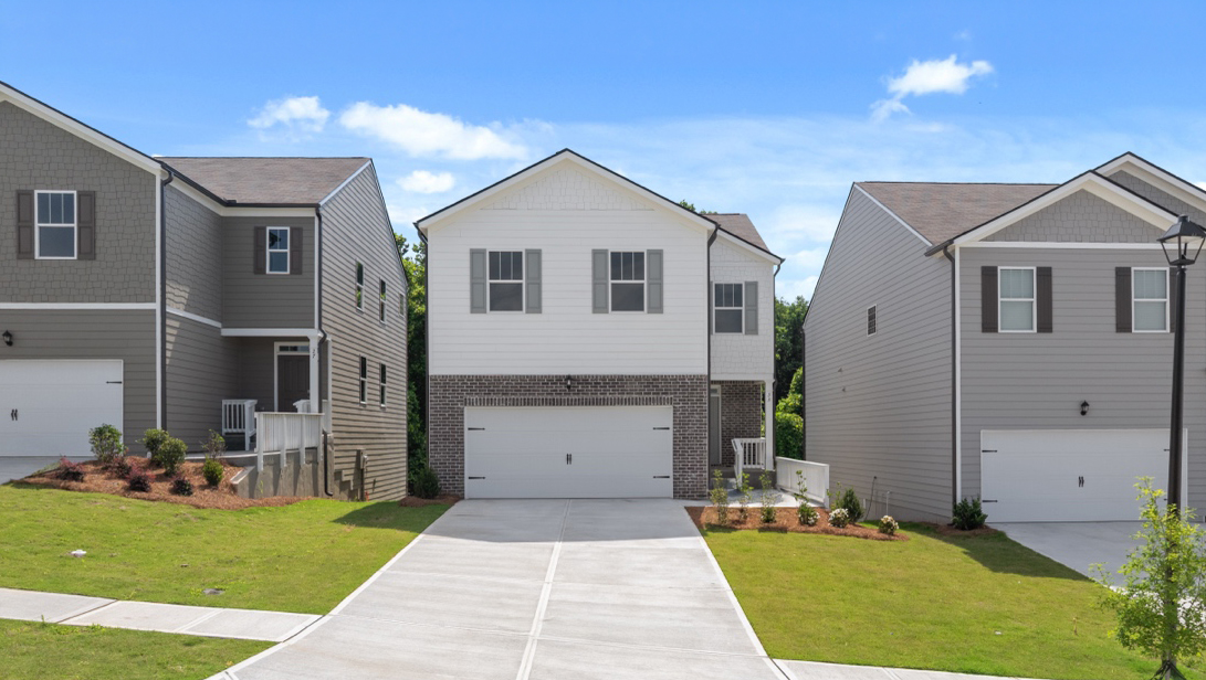 front exterior view of townhomes