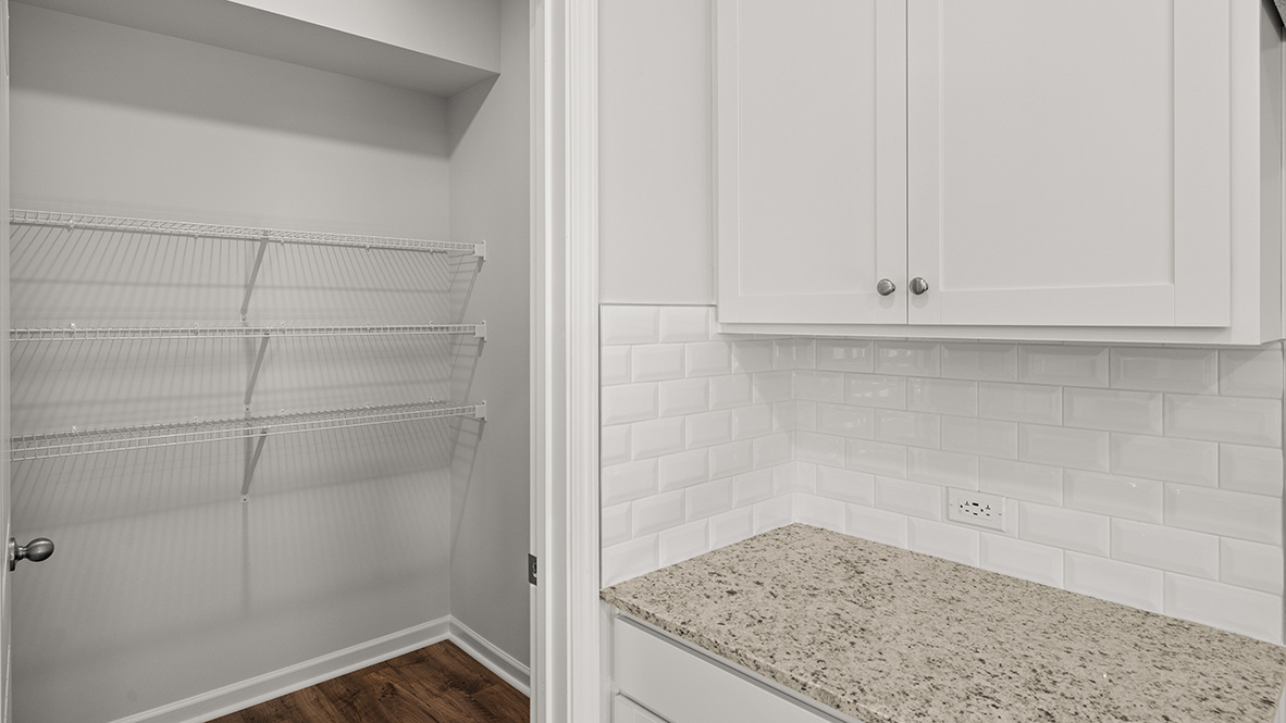 Interior kitchen with center island open to living area